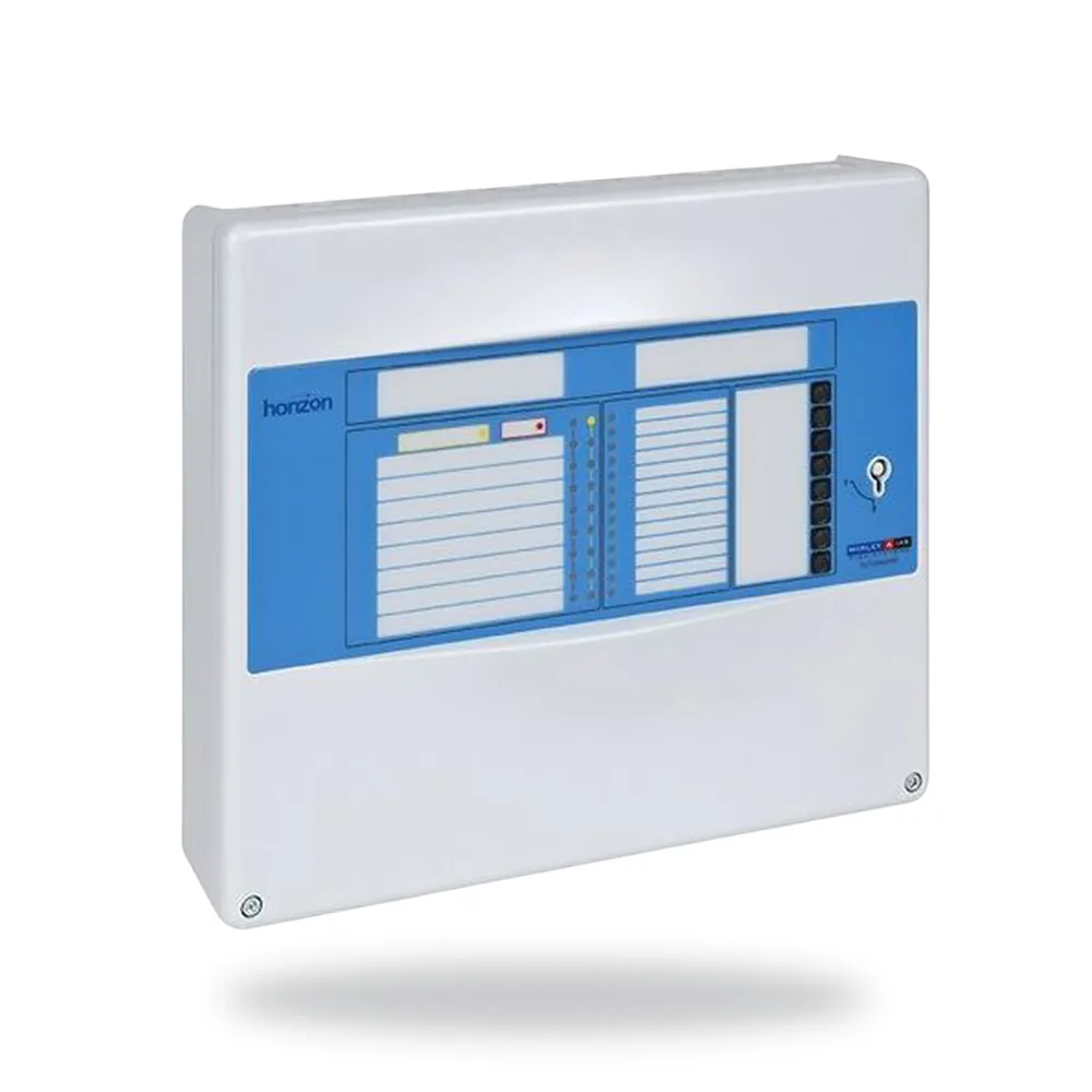 Honeywell HRZ-8e, 8 zone Non-Addressable fire alarm control panel. 8 detection zones, 2 sounder outputs, surface mounting, fi