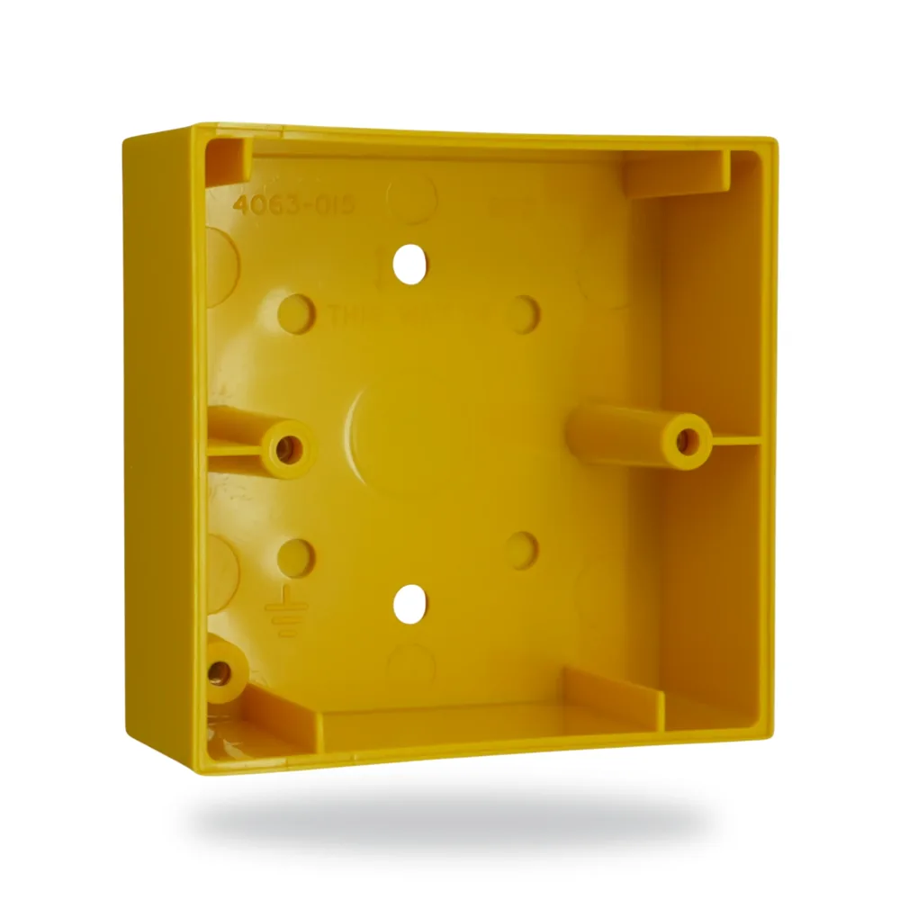 Gent by Honeywell Yellow Surface mount back box for key Switch MCP (for use with S4-34807)