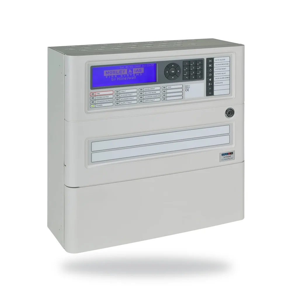 Morley-IAS DXc2 2 Loop control panel (no zone LEDs) 230Vac, 2 sounder circuits. Supports Apollo, System Sensor and Hochiki pr