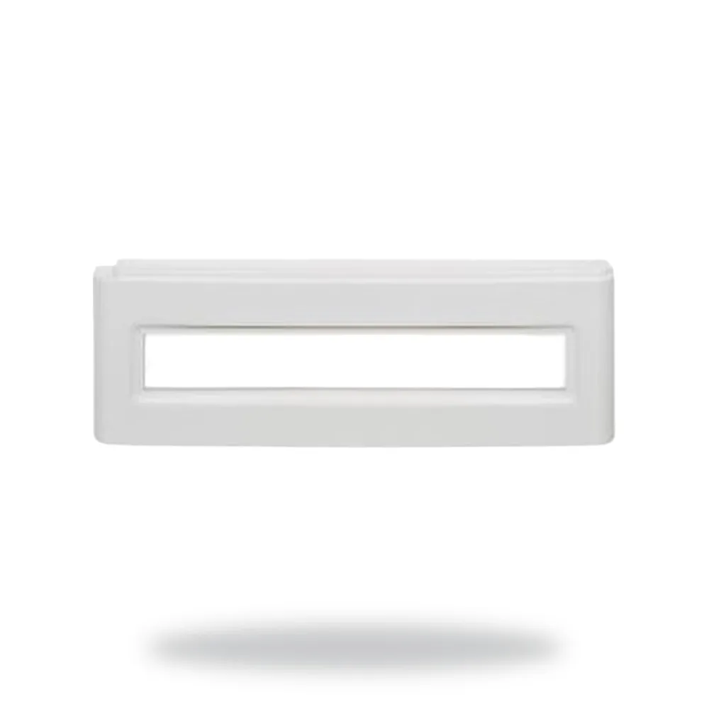Morley-IAS The custom key plate cover is supplied with a painted metal plate. The metal plate can be removed and drilled to a