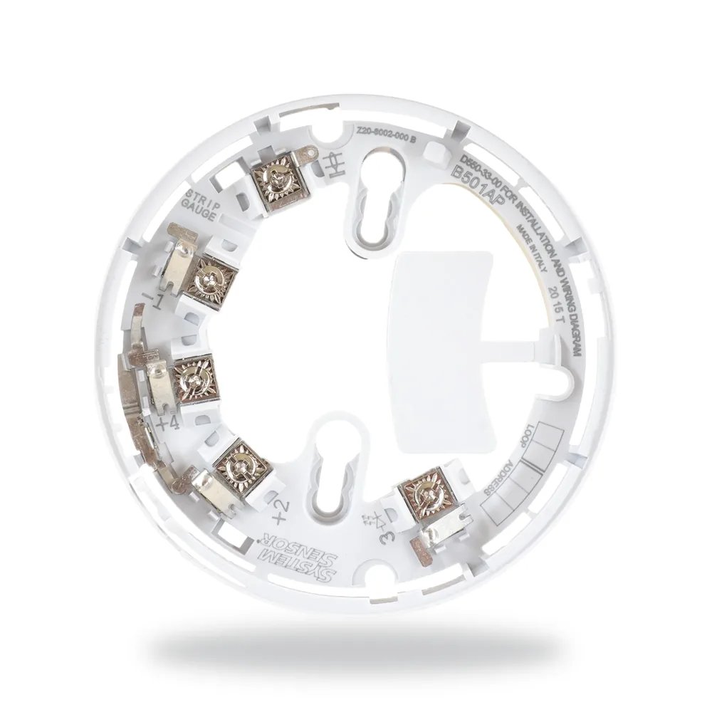 Morley-IAS Analogue sensor base with SEMS screw connections for isolated and non-isolated detectors and address identificatio