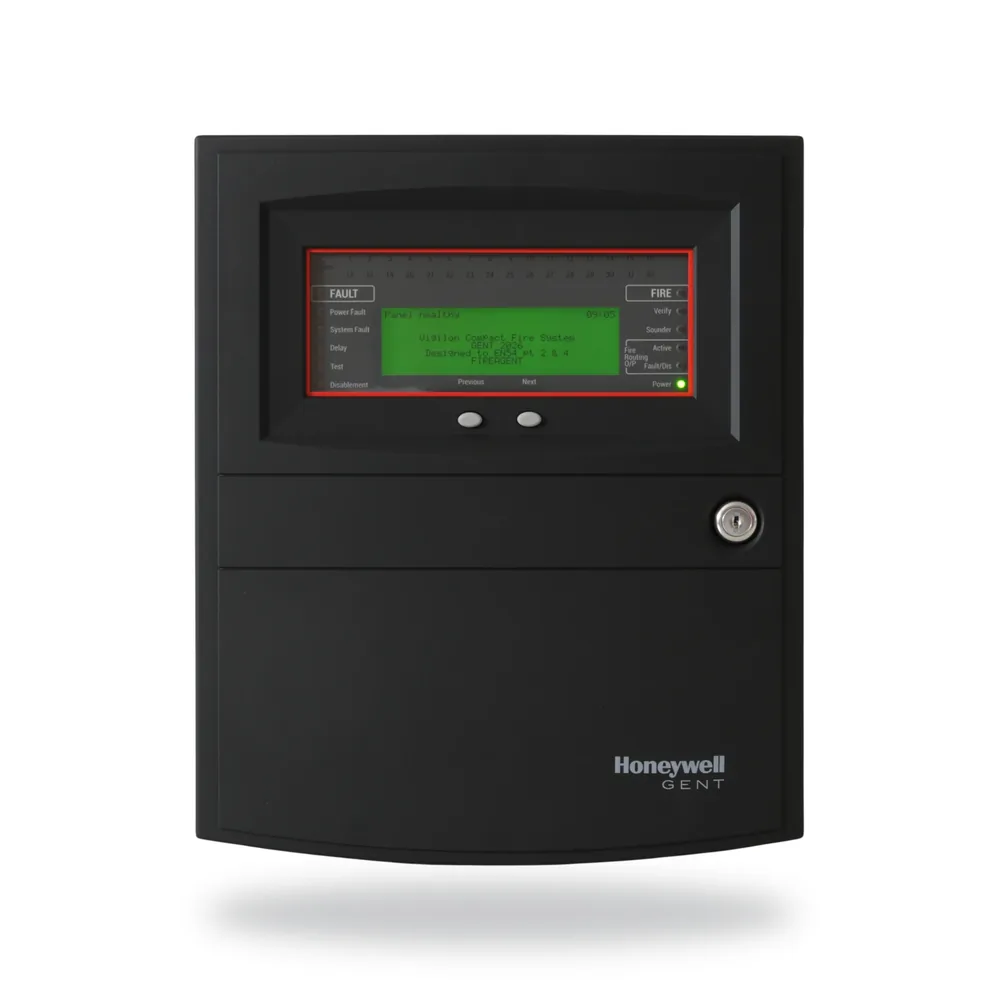 Gent by Honeywell Vigilon Compact Plus 1-2 loop Control Panel c/w 1 loop card & supplied in black. Batteries not included - r