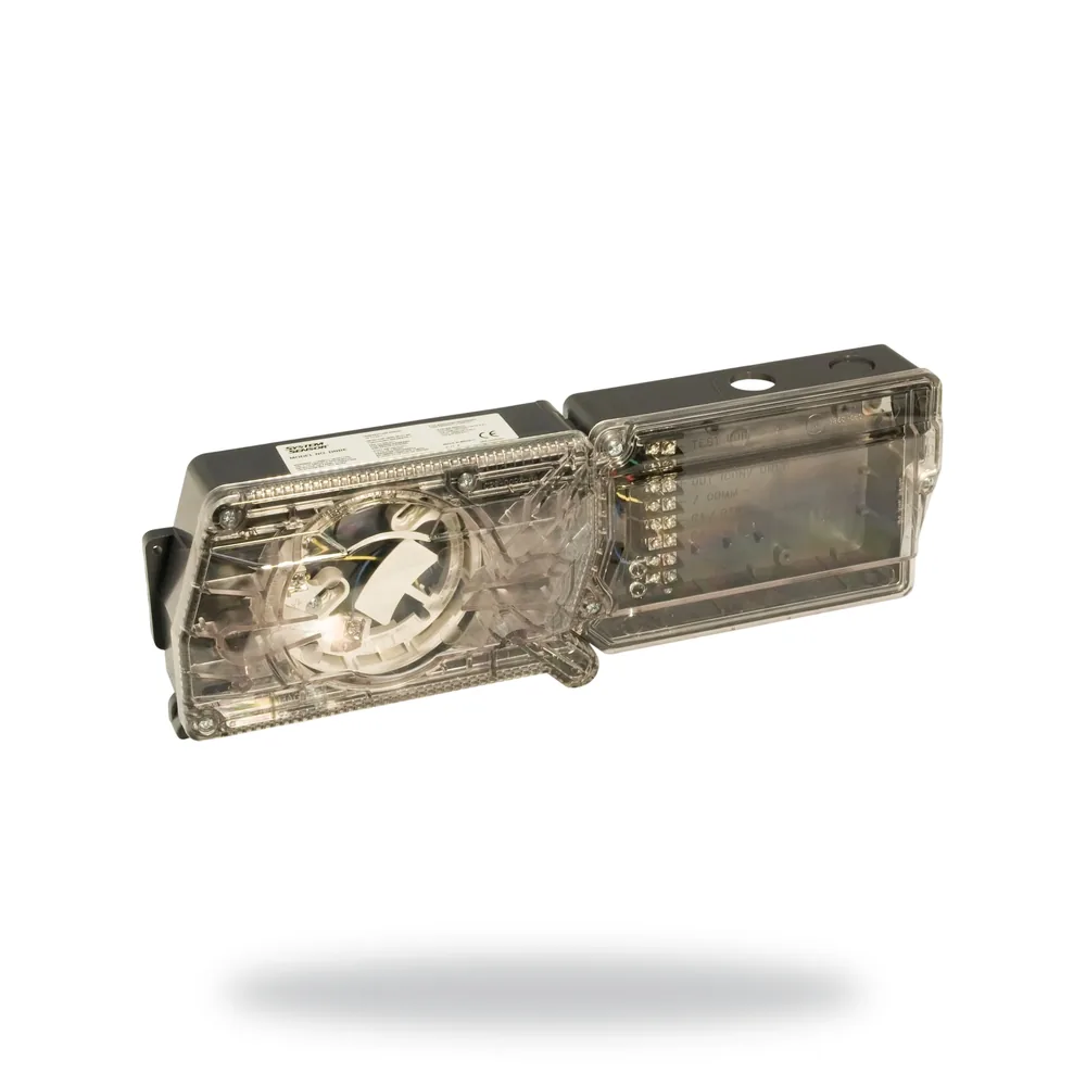Morley-IAS Duct detector housing complete with B501AP base for Addressable MI-PSE-S2 or MI-PSE-S2I detectors. (Detector not s