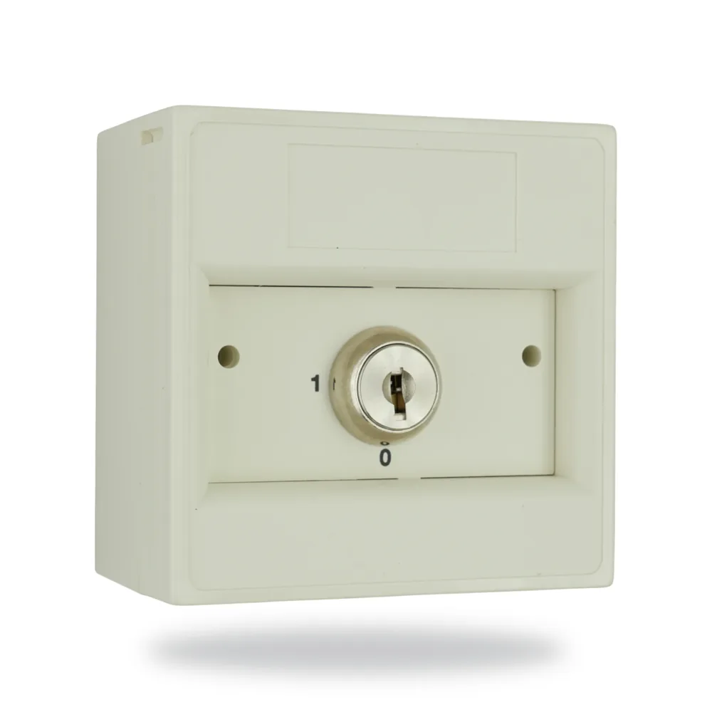 Honeywell Indoor key switch white, key removable in both positions, single pole