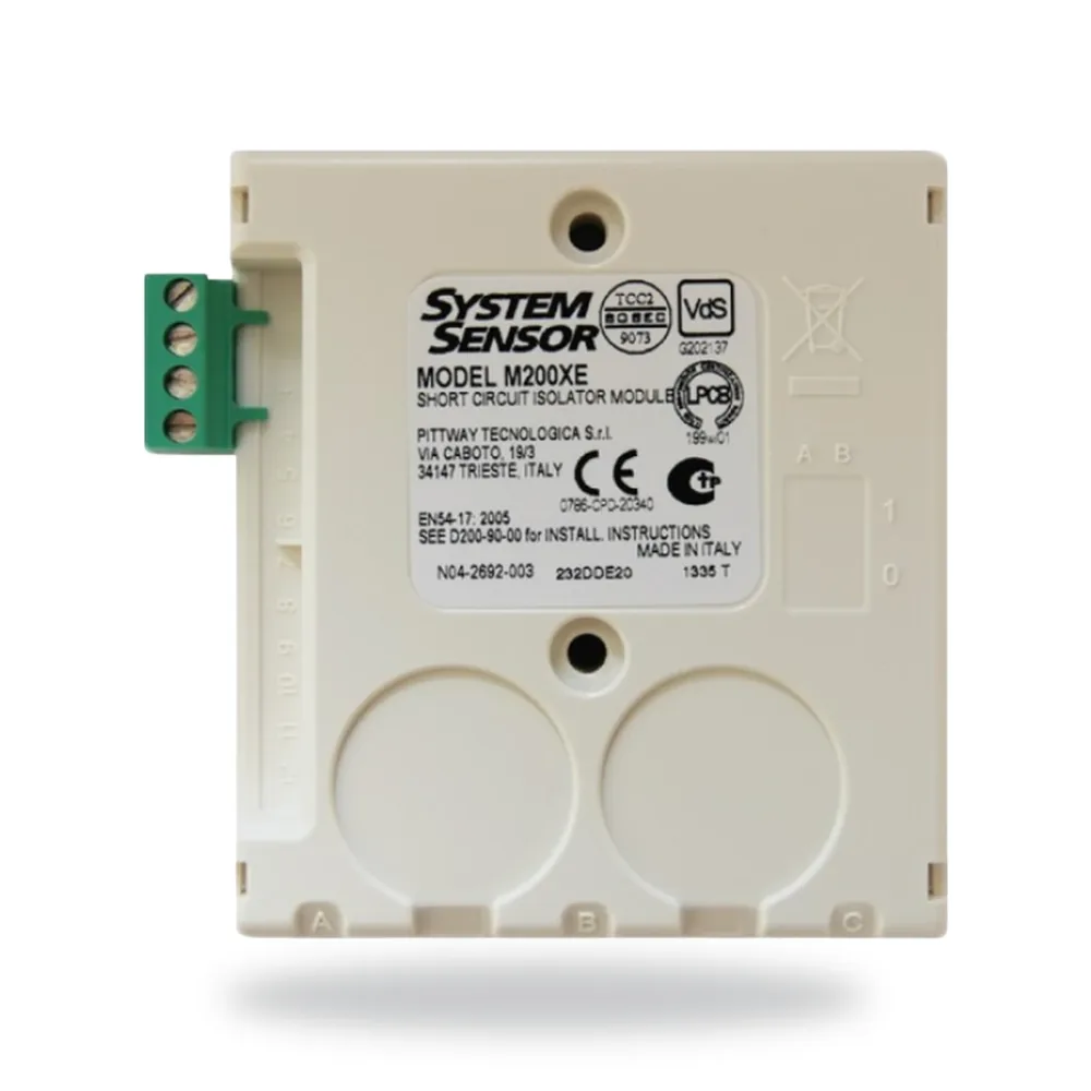 Morley-IAS Loop isolation module. Requires M200E-SMB for surface mounting or M200E-DIN for mounting to DIN rails