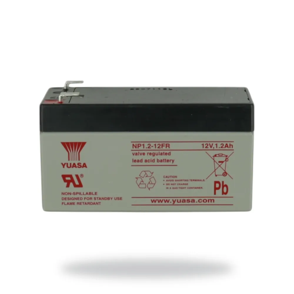 Batteries YUASA NP Battery 1.2 AH-12V Flame Retardant