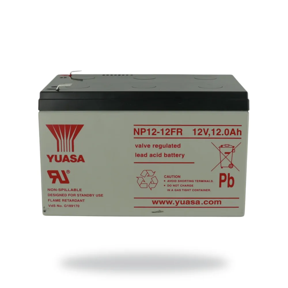 Power Sonic YUASA NP Battery 12 AH-12V Flame Retardant (Used in ZXSe panels)