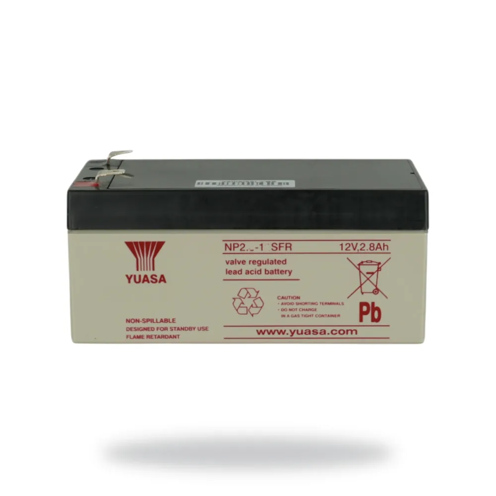 Batteries YUASA NP Battery 2.8 AH-12V Flame Retardant (Used in Morley Horizon Panels)
