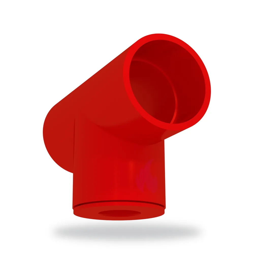 25mm to 10mm ABS Capillary Tee PK10 RED