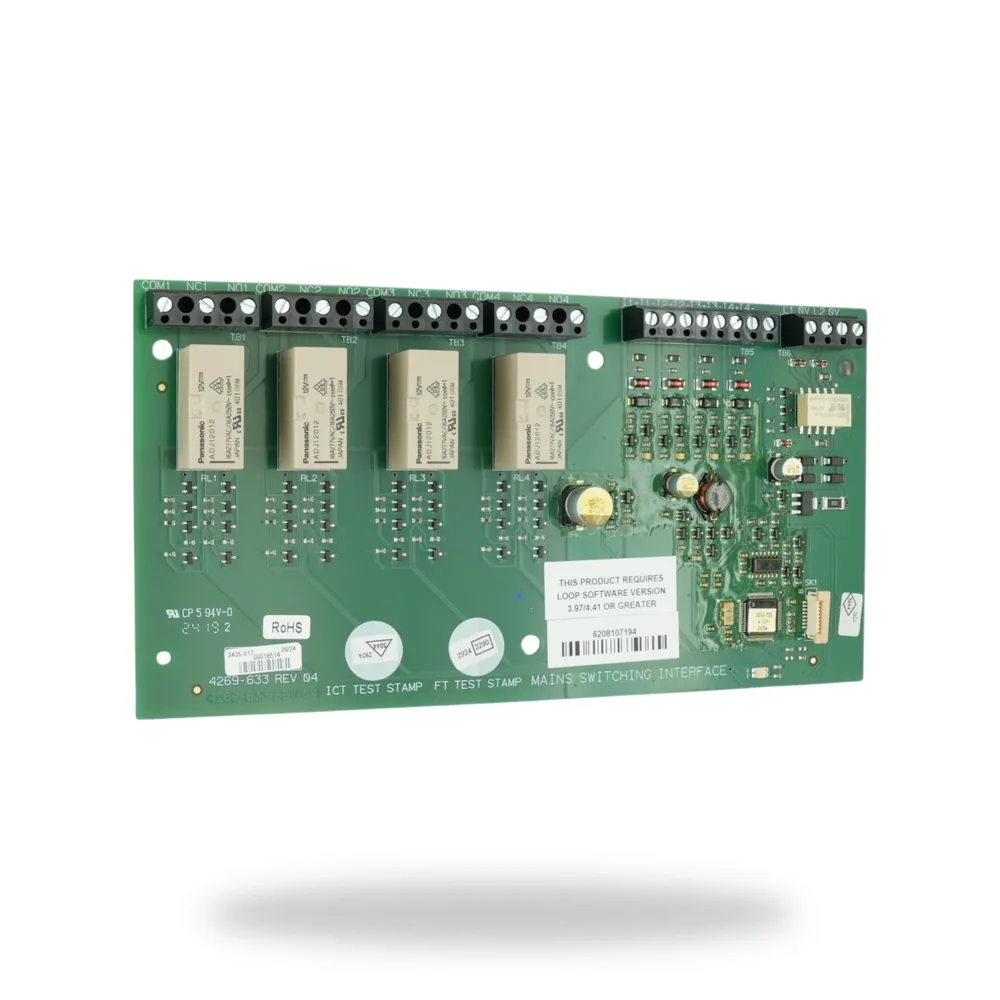 Gent by Honeywell Spare PCB for S4 Four channel Mains Switching I/F (S4-34404)
