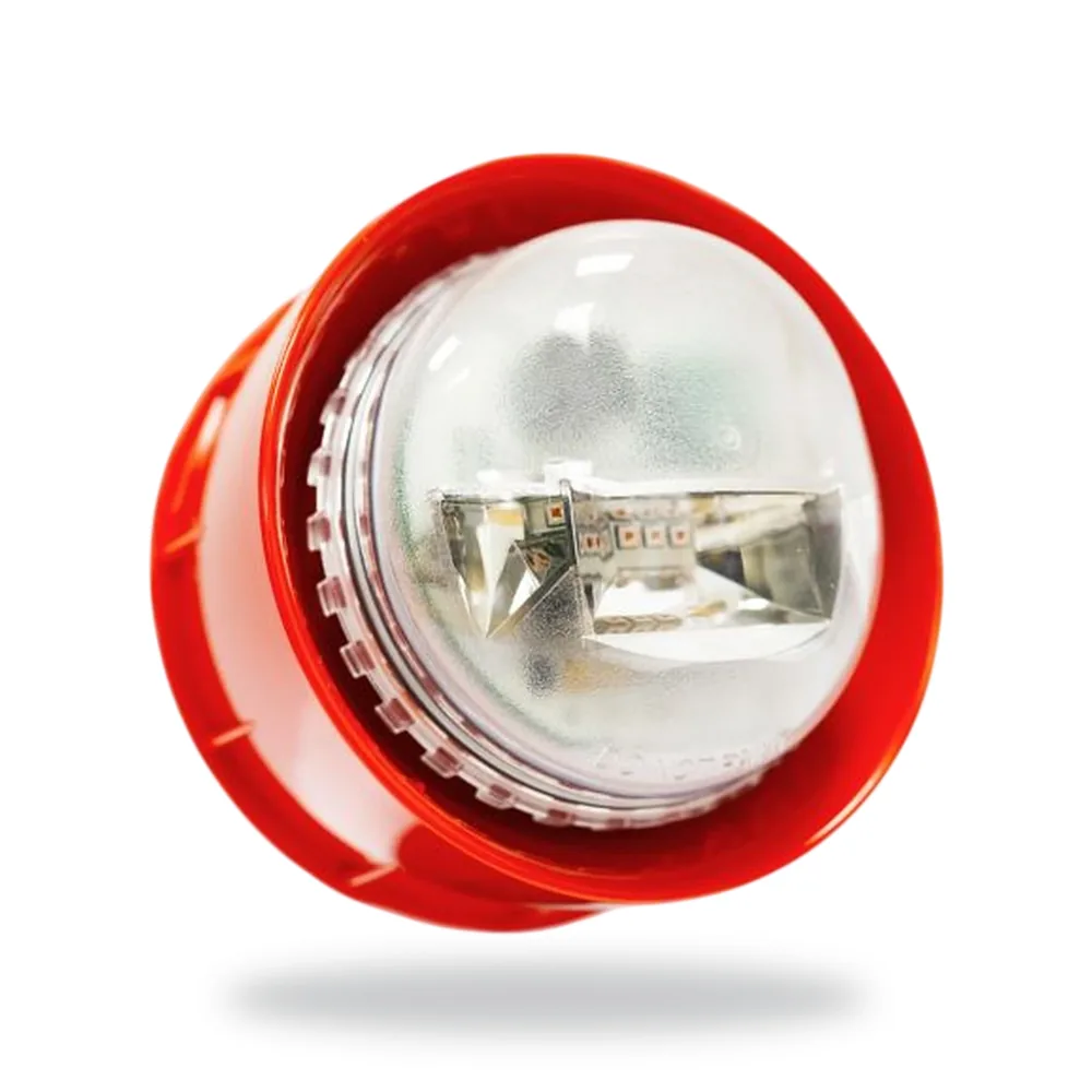 Morley-IAS Body Colour - Red Flash - Red Lens - Clear Isolator - Yes Wall VAD - Wall-mounted, addressable, with Visual Alarm 