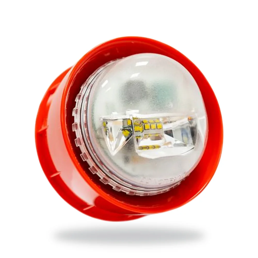 Morley-IAS Body Colour - Red Flash - White Lens - Clear Isolator - Yes Wall Sounder VAD - Wall-mounted, addressable, loop-pow